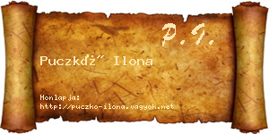 Puczkó Ilona névjegykártya